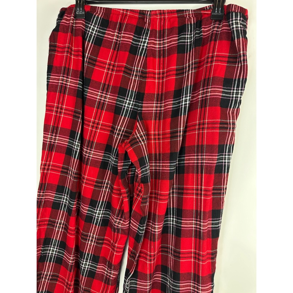Victoria's Secret Flannel LS Shirt Pants Plaid Pajama Set Large Pjs Xmas Holiday - Picture 8 of 16